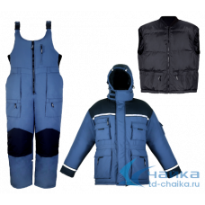 Костюм зимний Чайка ЭВЕРЕСТ (до -35С), синий+черный