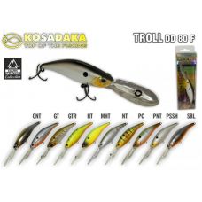 Воблер Kosadaka TROLL DD 80F 17 гр, плавающий